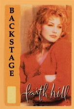 Faith Hill 1995 It Matters Concert Tour Backstage Pass