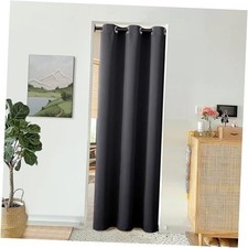 Door Curtain for Doorway, Closet Curtain for 34"W x 80"L Pack of 1 Dark Grey