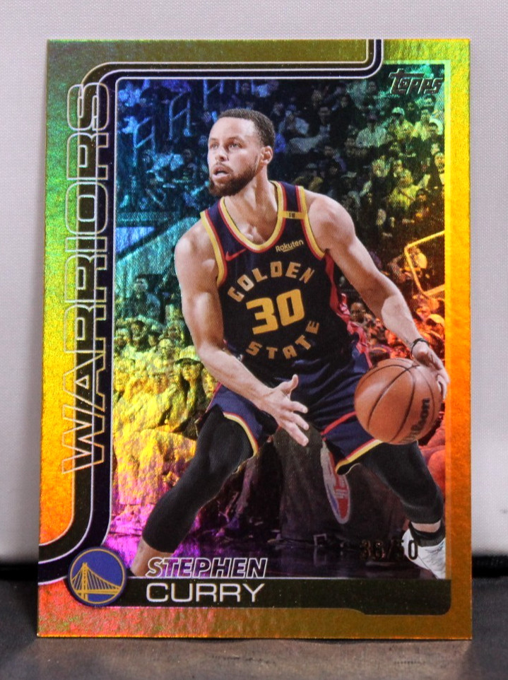 2025 Topps Stephen Curry Gold Holo Foil 36/50 #135 Golden State Warriors