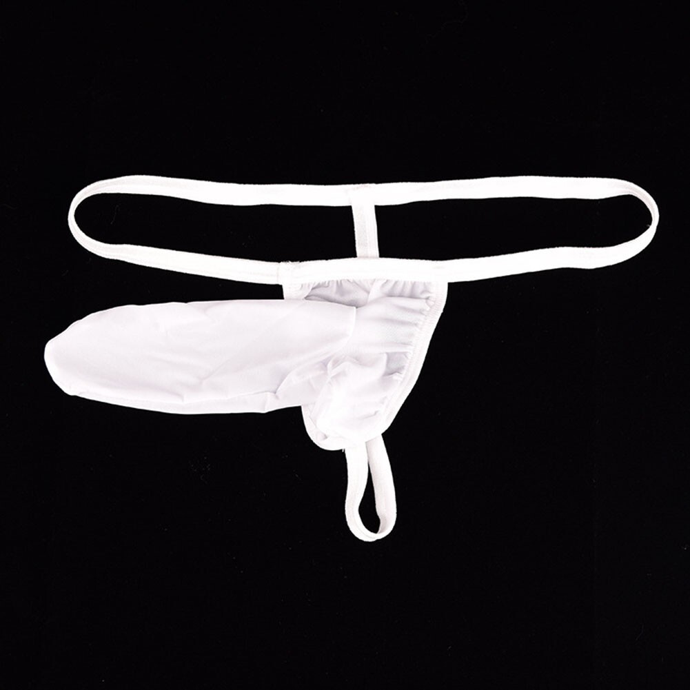 Seductive Men's Low Waist Elephant Trunk Thong Underwear SeeThrough
