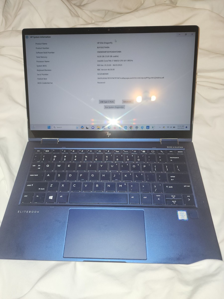 HP Elitebook Dragonfly convertible Laptop 1TB SSD 16GB RAM 13.3