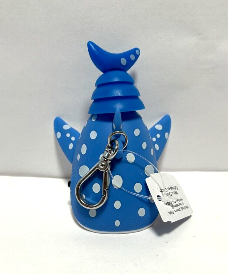 NEW Bath & and Body Works Blue SHARK Whale Pocket Hand Gel Holder