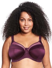 Goddess Keira Banded UW Bra GD6090 Damson US Sz 38DDD 40DD 42DDD Retail 48 New