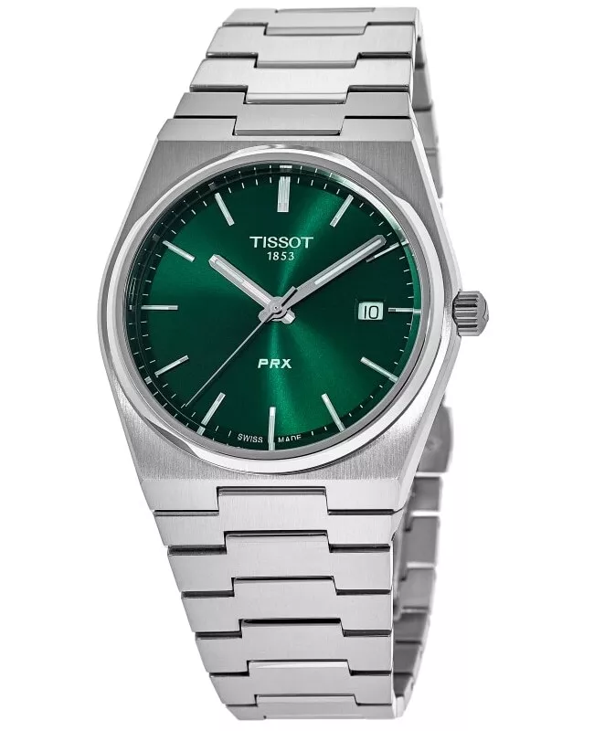 New Tissot PRX Quartz Green Dial Steel Men s Watch T137.410.11