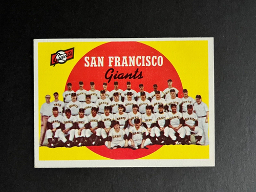 1959 TOPPS #69 GIANTS TEAM CHECKLIST UNMARKED EXMT+