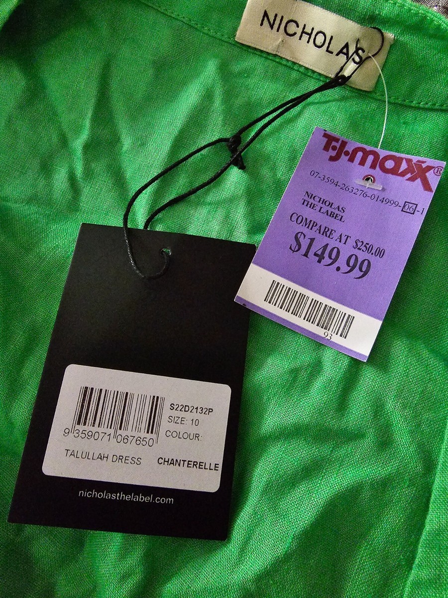 nicholas the label green dress Troy Midi Leaf Women's Size 6 ~~ GORGEOUS~~$550 baby girl romper