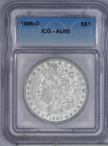 1886-O Morgan Silver Dollar $1 ICG AU55