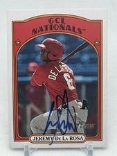 2021 Heritage Minors Base #60 Jeremy De La Rosa Washington Nationals SIGNED