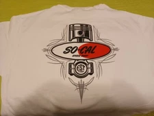 So-Cal Speed Shop Piston Pinstrip (7055) Men's White T-SHIRT 100% COTTON