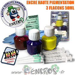 Kit EC25 encre pigmentée haute qualité pour des impressions jet d'encre durables