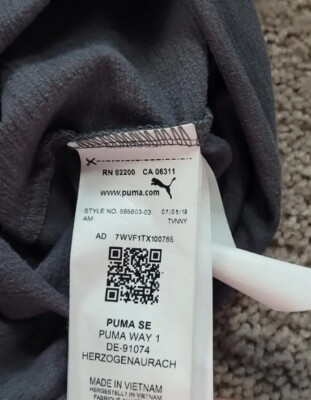 トップス k New! PUMA-Gray Jersey Knit Poly, Mens 1/3.Zip, Cool Weather Logo