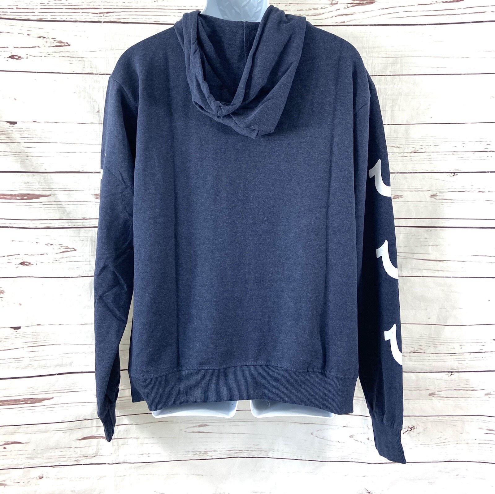 True Religion Hoodie Men’s XL Blue Logo Long Sleeve Original Jean Brand image 4