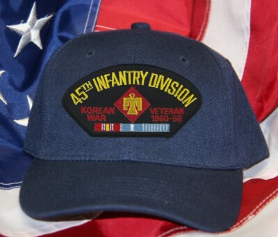 *-*-*-MA-*-*-* 45TH INFANTRY DIVISION HAT PATCH CAP KOREAN WAR VETERAN US ARMY