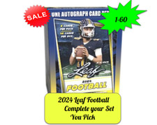 2024 Leaf Football WHITE BASE You Pick/Complete Your Set 1-60 Base