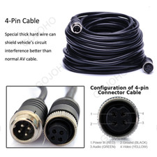4Pin Aviation Extension Cable For Rear View Truck Trailer Backup Camera Caravan