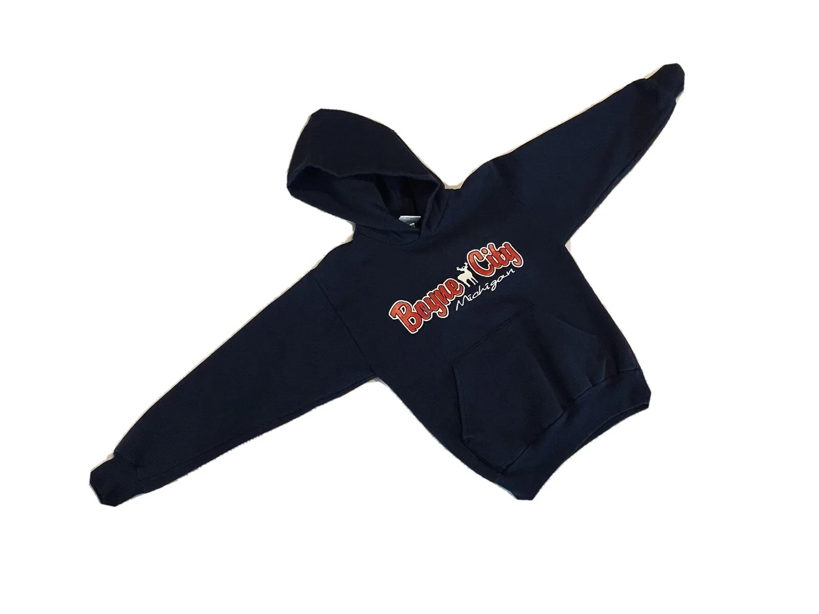 VETEMENTS Felpa con cappuccio Boyne City Michigan Champion abbigliamento sportivo autentico Youth Medium 2008