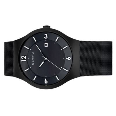 Bering Montre Hommes Montre Solaire 14440-222-o Bracelet Mesh