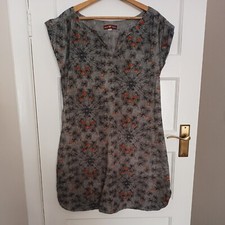 Abito tunica Me & You cotone estivo grigio arancione tarassaco taglia media