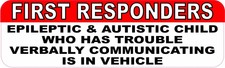 10in x 3in Epileptic and Autistic Child in Vehicle Magnet Car Magnetic Sign