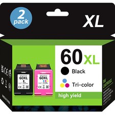 60XL Ink Cartridges for HP 60 XL for HP PhotoSmart ENVY D2545 F4272 C4795 F4280