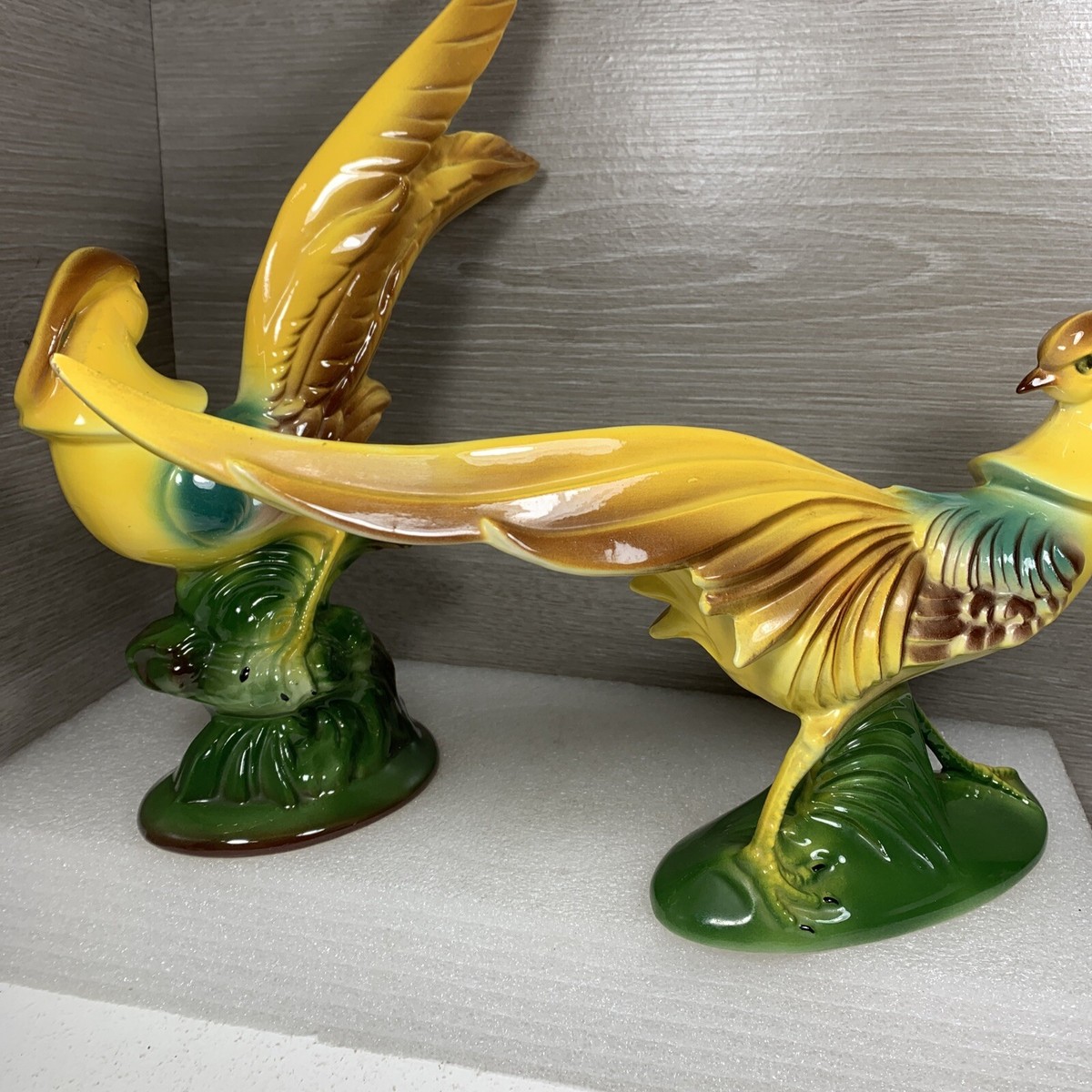 MADDUX OF CALIFORNIA POTTERY PHEASANT BIRD FIGURINES 911 913