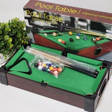 Pool Table Tabletop Billiards Game by Westminster 16"x9"x3"  5 years  Up New