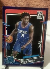 2023-24 Kobe Brown Optic Purple Rated Rookie-Yellow RR-PRIZM Silver-Topps Chrome