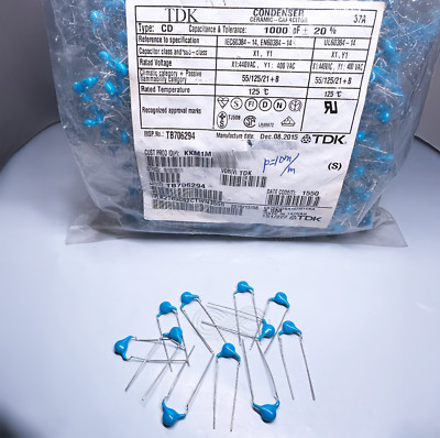 50PCS CD102M TDK 1000pF 440/400VAC X1/Y1 1nF High Voltage Ceramic Capacitor 4kV