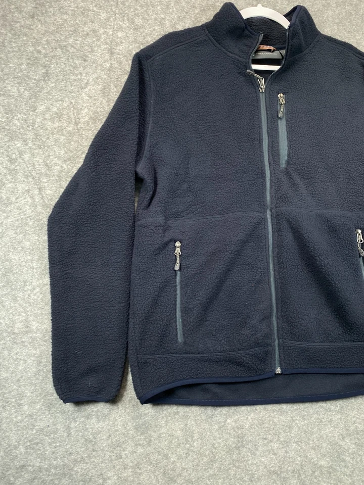 Chaqueta Sherpa Highland Free Country Nueva con Etiquetas Adulto Hombre S Pequeña Abrigo Polar Azul Marino Foto 4 de 4