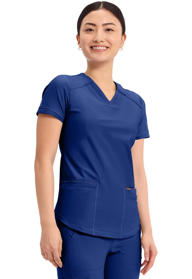 Cherokee Scrubs Form V Neck Top CK840 GAB Galaxy Blue Free Shipping - Image 2 of 4