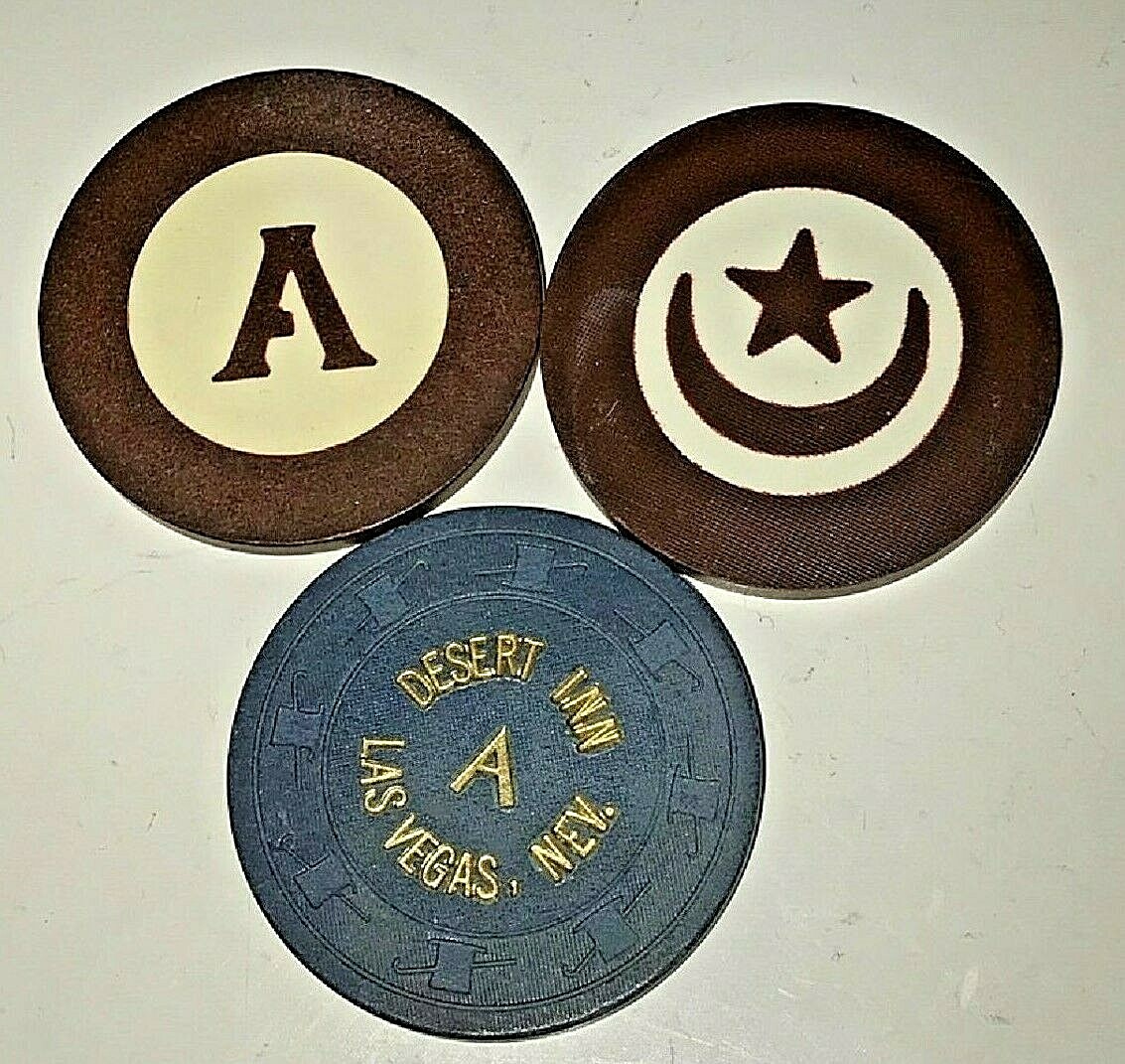 3 Vintage Las Vegas Poker Chips