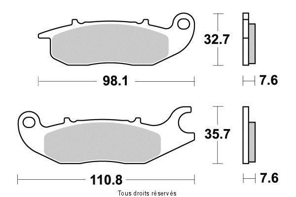Plaquette frein avant Honda CBF 125 2009-2014 moto CBR 125 2004-2016 semi-métal