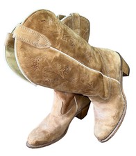 Vintage 80 s WOLVERINE Suede 2.5 in Heel Cowgirl Boots 9M 1950