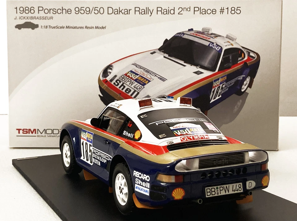 Modellino TSM 1:18 Porsche 959/50 - 1986 Dakar Rally #186 - RARE MIB - Immagine 3 di 4