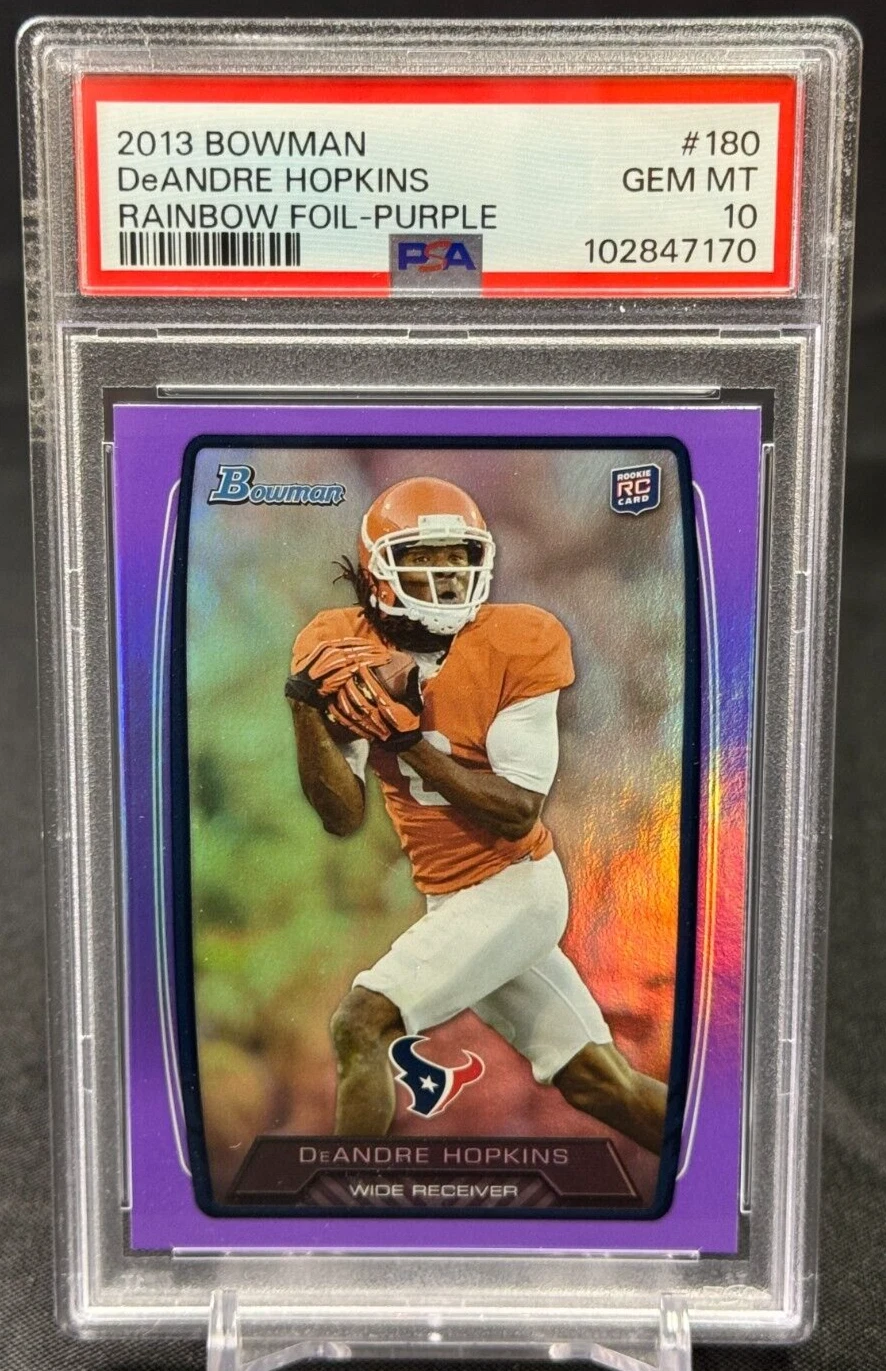 DeAndre Hopkins Bowman #180 Rainbow Foil-Purple