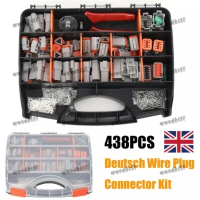 Deutsch DT Connector Plug Kit 438pcs With Crimp Tool Automotive #DT-KIT3-TR UK