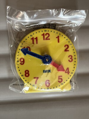 ETA Learning Resources Clock -  4'' Geared Mini Clock Teaching Aid Homeschool