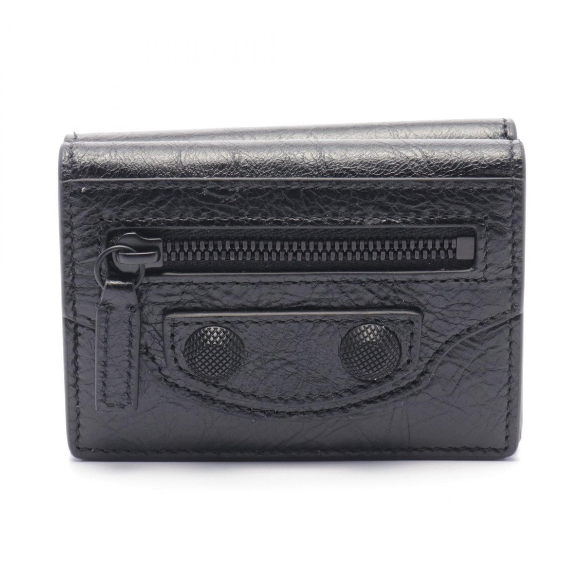BALENCIAGA|HALF-LENGTH WALLETS (810904 2ABGH 1000) BALENCIAGA CAG MINI Tri-fold wallet Purse 7684302AA561000