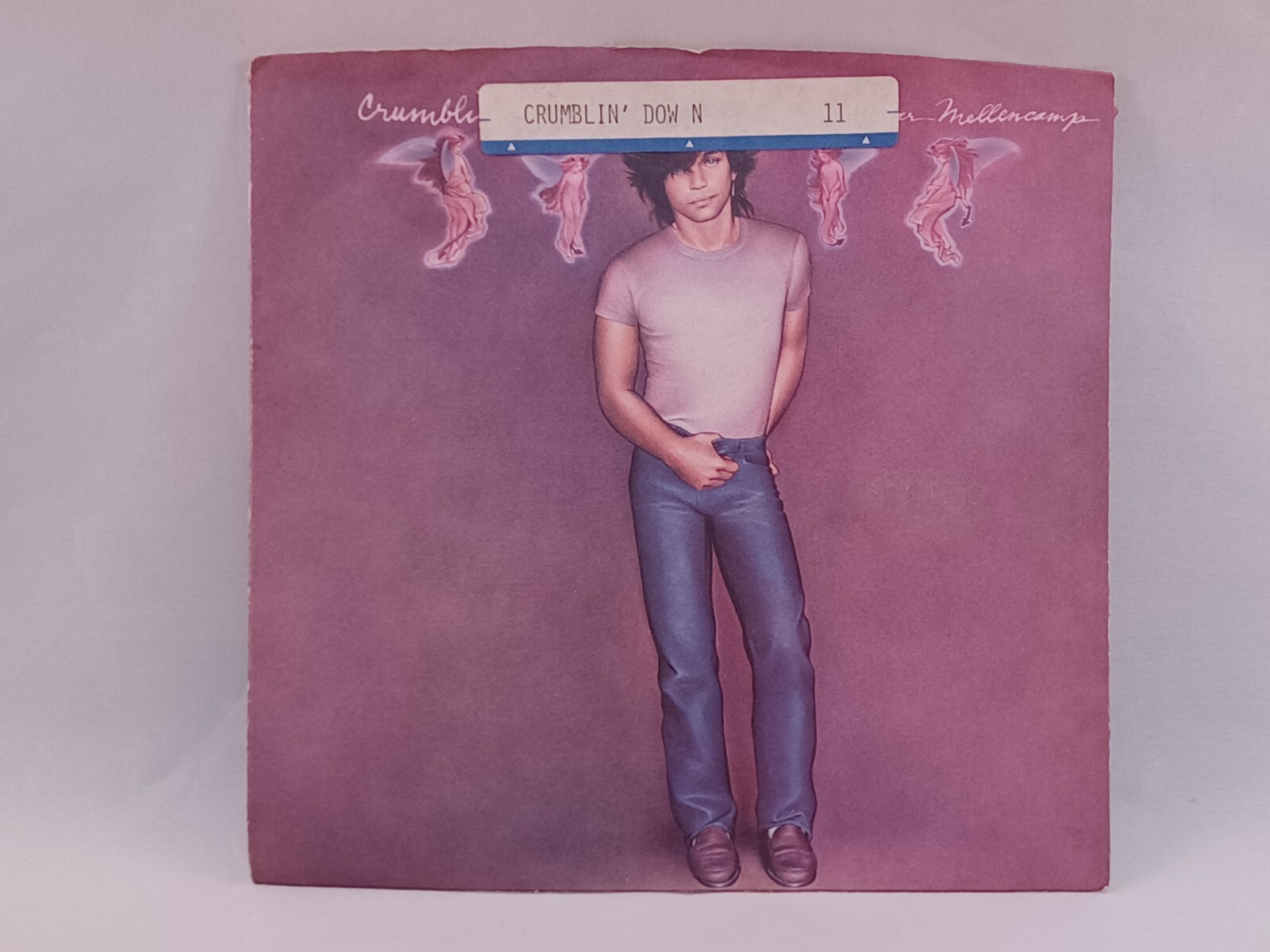 John Cougar Mellencamp  Crumblin' Down/Golden Gates 45 RPM Vinyl Record Tested