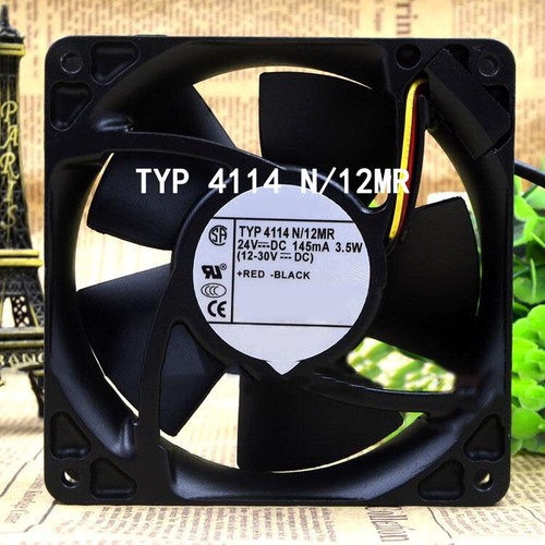 Used and tested ebmpaps 120X120X38MM 24V 3.5W TYP4114N-12MR metal radiator Fan - Afbeelding 5 van 7