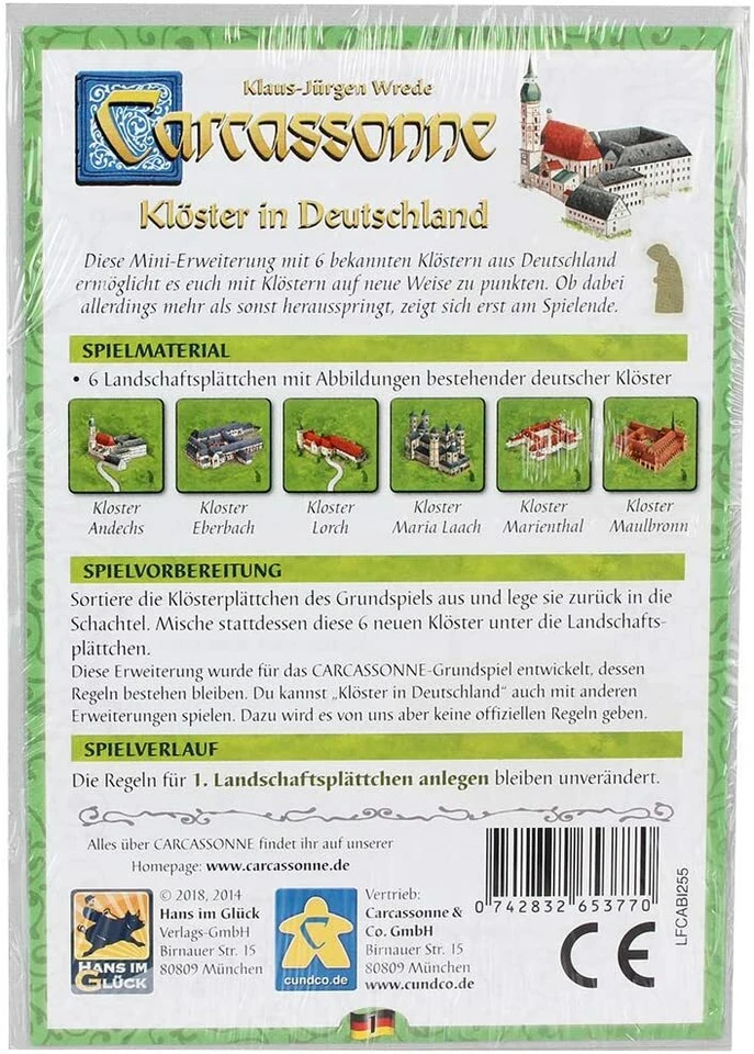Carcassonne Mini Expansion - The Monasteries of Germany NEW & SEALED - Image 2 of 2