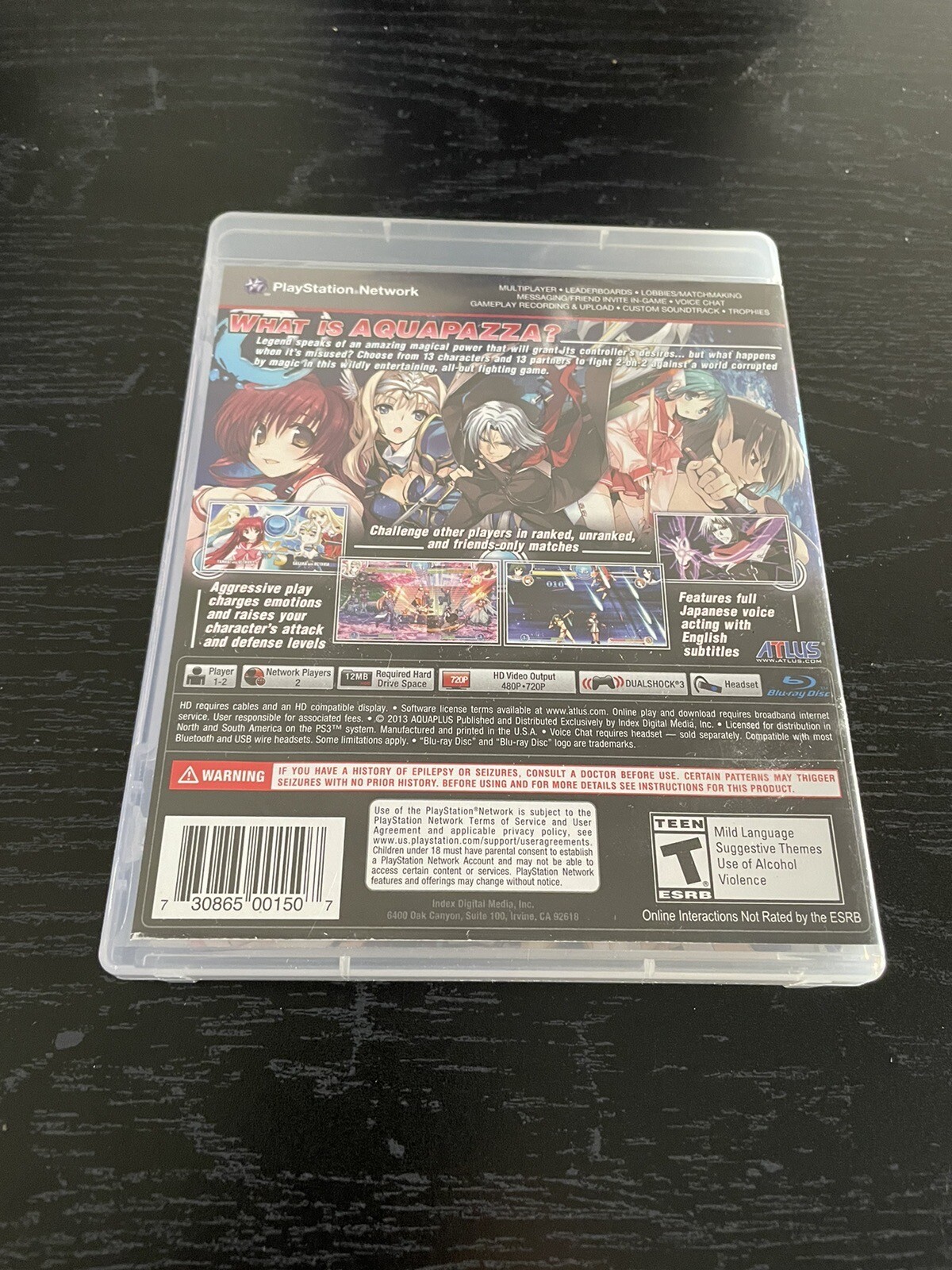 COMPLETE AquaPazza: AquaPlus Dream Match (Sony PlayStation 3, 2013) PS3 ...