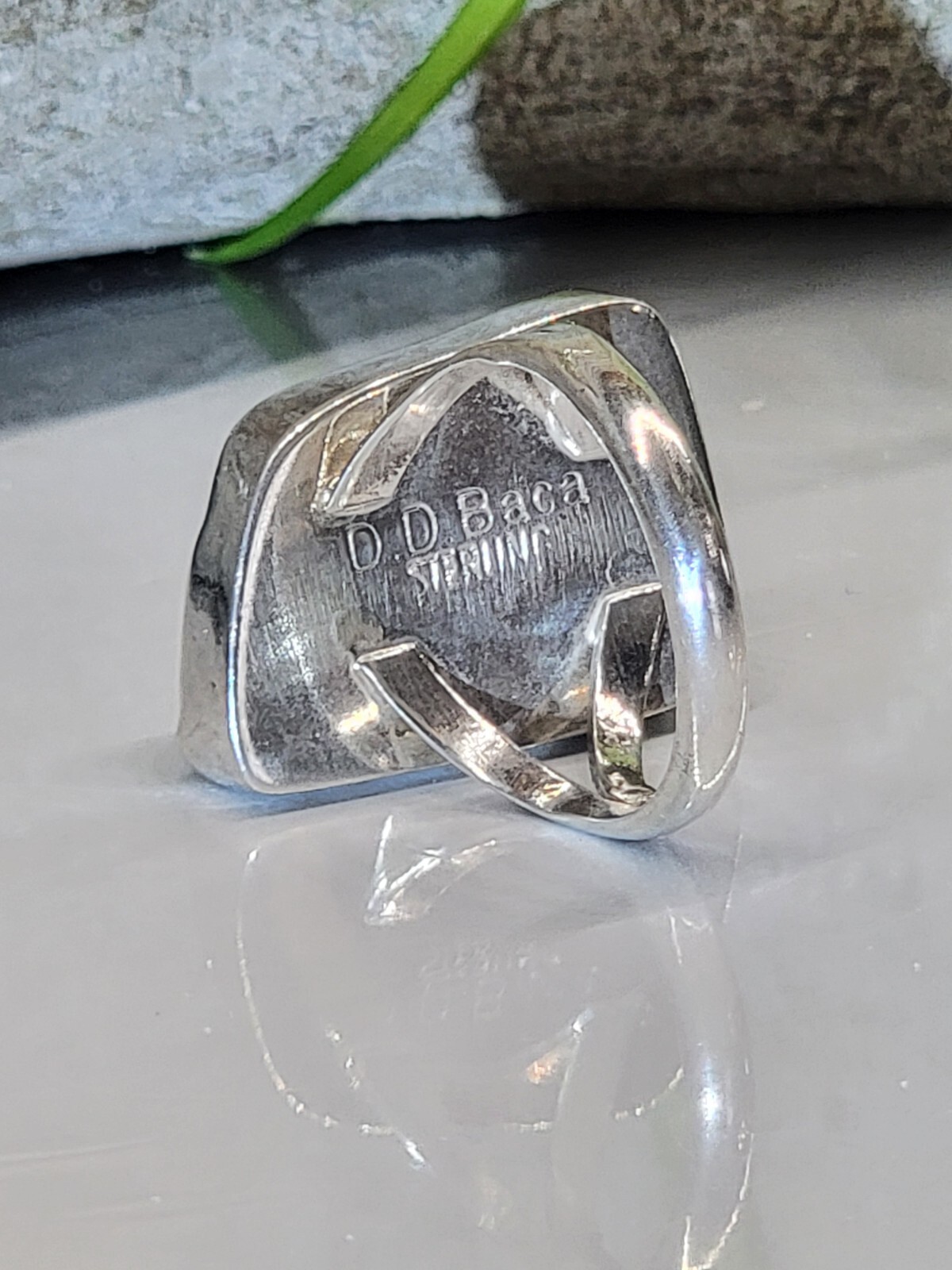 Signed D.D BACA Native Large Natural Seraphinite … - image 9