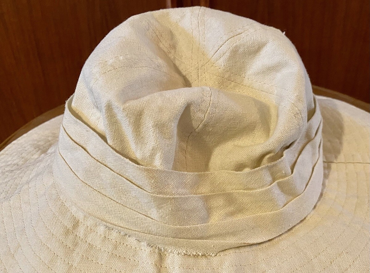 Kate Landry cream colored womens sun hat | eBay display picture 3