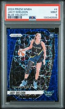 2024 PANINI PRIZM WNBA BLUE VELOCITY #4 JACY SHELDON PSA 9