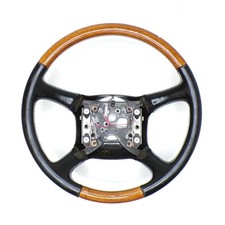 Chevrolet Gmc 98-02 Tahoe Suburban Yukon Steering Wheel Black Leather Wood