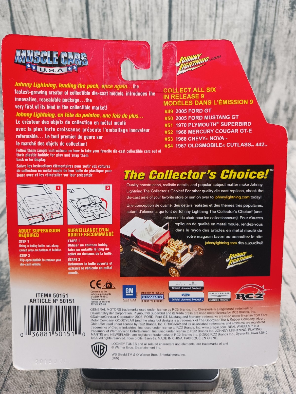 JOHNNY LIGHTNING - MUSCLE CARS U.S.A. #52: 1968 Mercury Cougar GT-E thumbnail 3