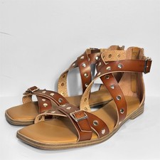 Time and Tru Womens Studded Gladiator Sandal Size 10 Vacation Summer