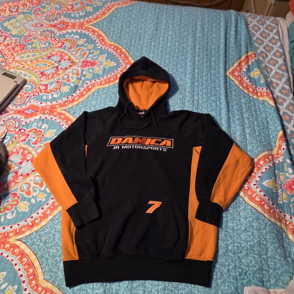 Danica Patrick Nascar Chase Authentic Hoodie Size Medium Black/Orange - Image 2 of 4