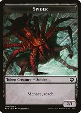 Spider MTG Adventures in the Forgotten Realms Token NM x4 (2/1 Menace, Reach)